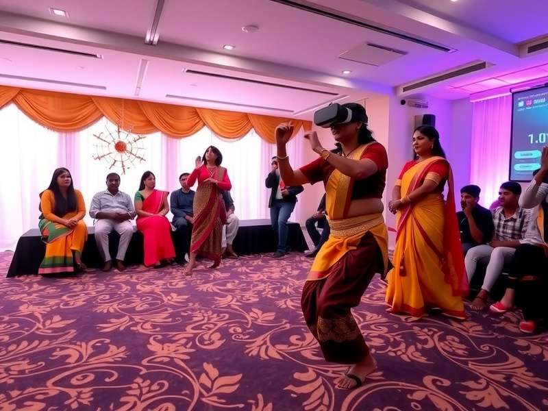 VR Tandav Beats gameplay screenshot showing traditional Indian dance moves